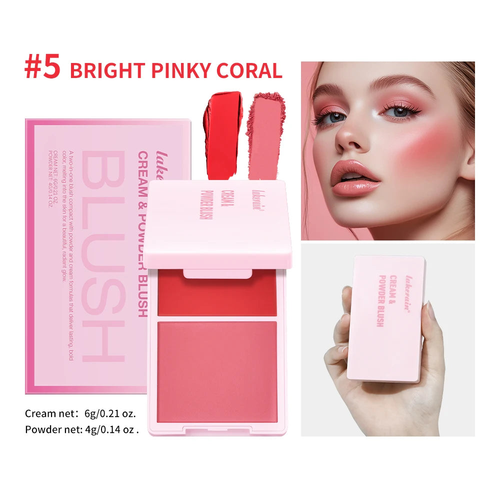 Cream and Powder Blush duo for a flawless long lasting natural makeup glow - 27