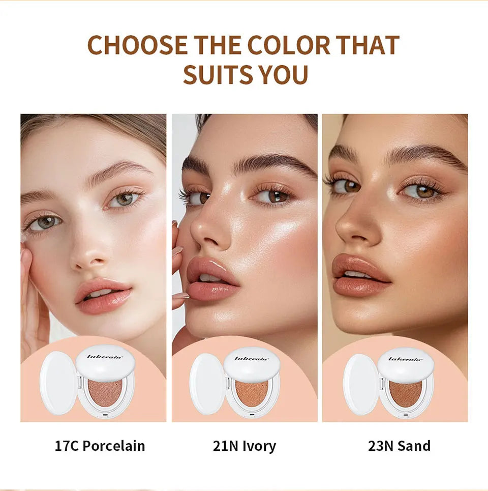 Cream Cushion Foundation and Dewy Glow Makeup for a Natural Hydrated Complexion - 12