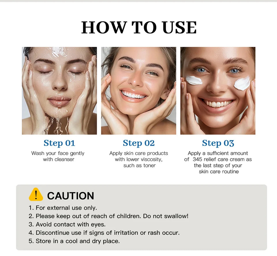 345 Relief Cream and Moisturizing Face Lotion for Daily Skincare Routine - 15