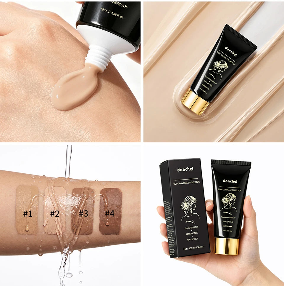 Body Coverage Concealer and Foundation Cream for Hiding Scars and Tattoos