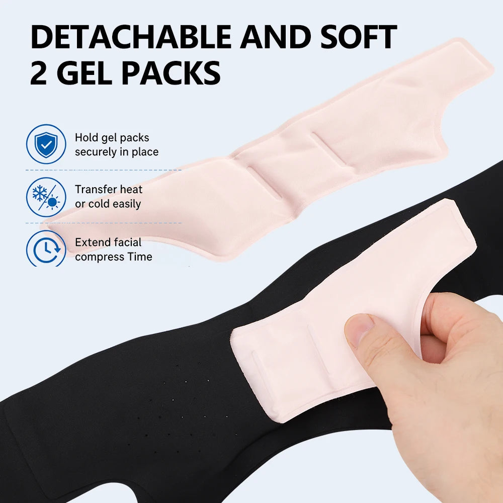 Face Ice Pack and V Line Lifting Bandage for Postoperative Care and Daily Beauty - 13