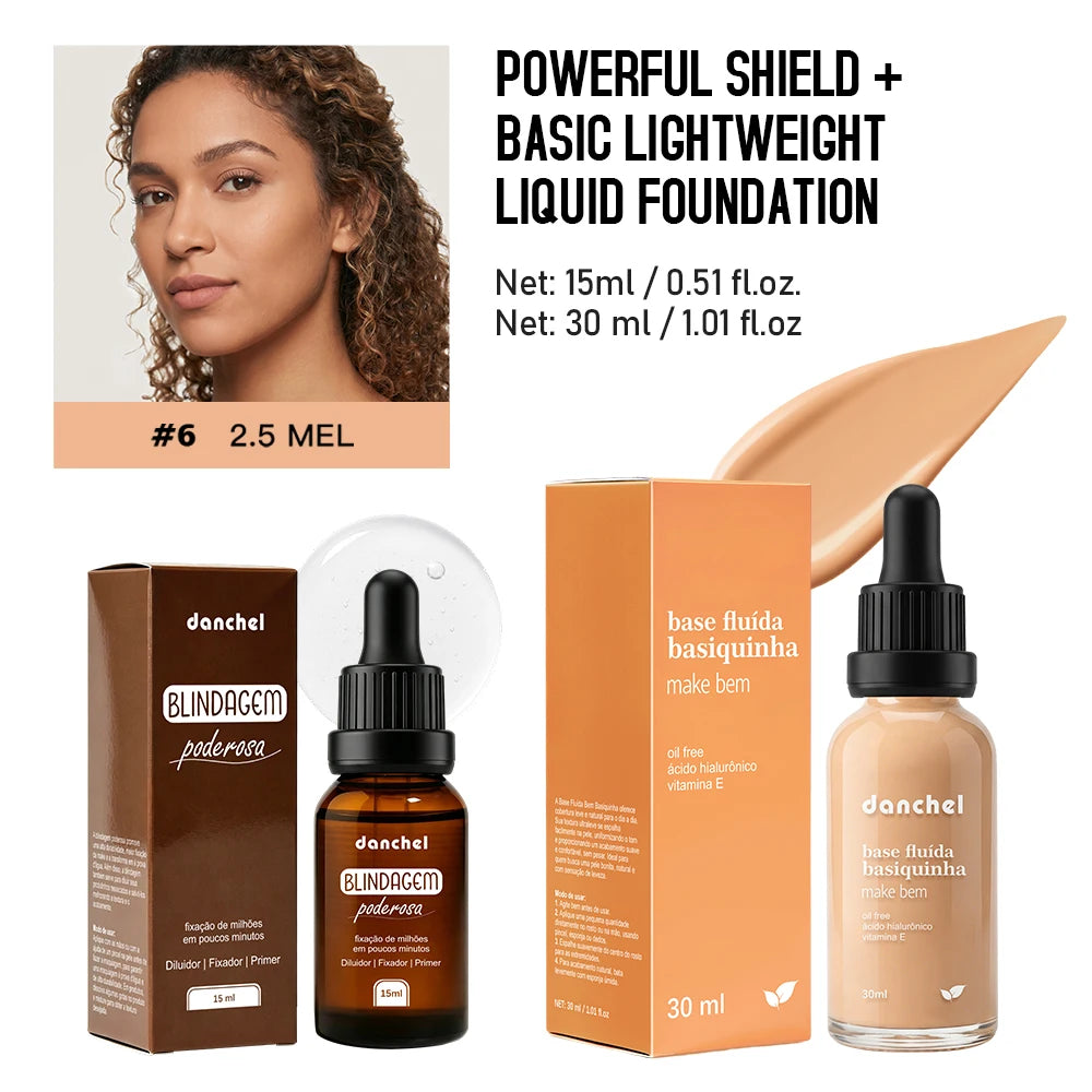 Face Makeup Set and Liquid Foundation Combo for Long Lasting Natural Daily Wear - 24
