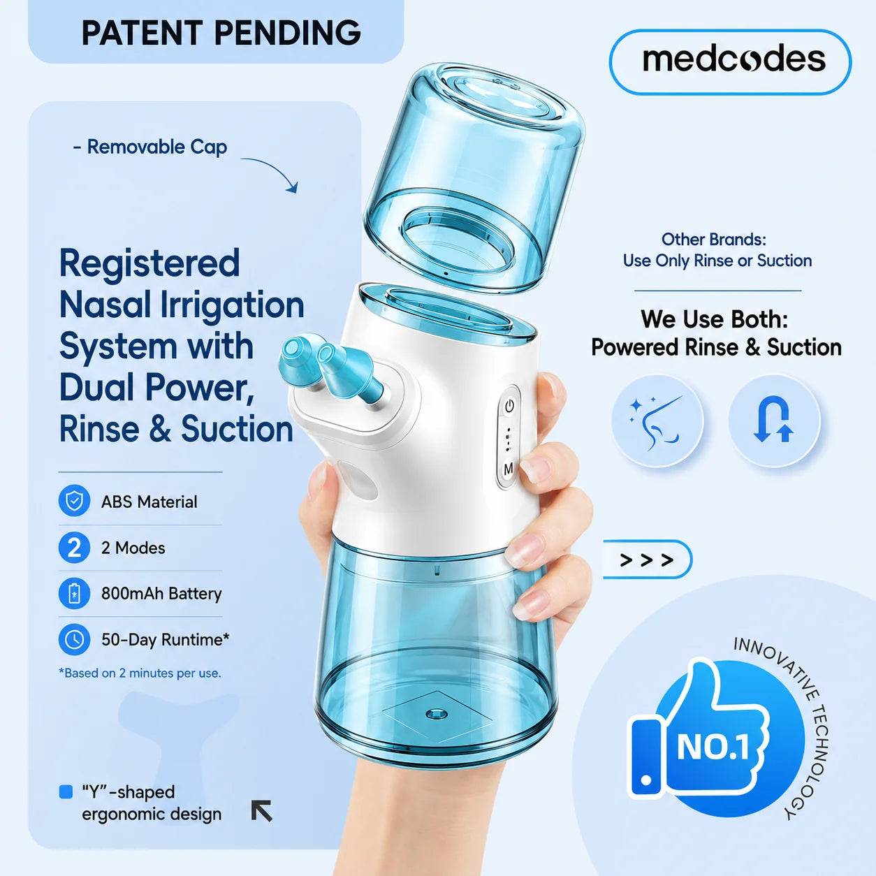Electric Nasal Irrigator and Sinus Rinse Device for Daily Congestion Relief - 14