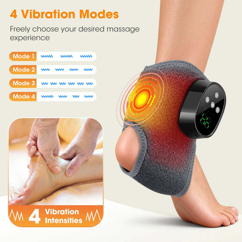 Electric Ankle Massager and Heated Foot Brace for Post Sport Recovery Support - 3