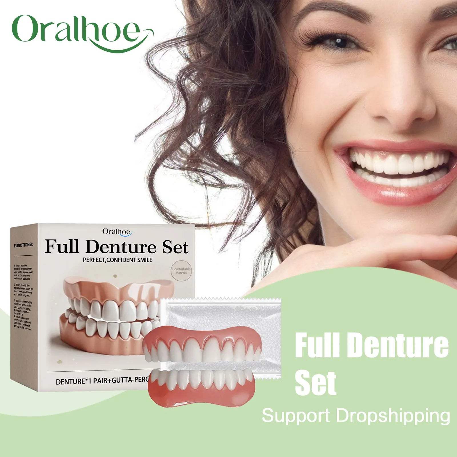 Silicone Denture Set and Temporary Teeth Repair Kit for a Brighter Smile - 1