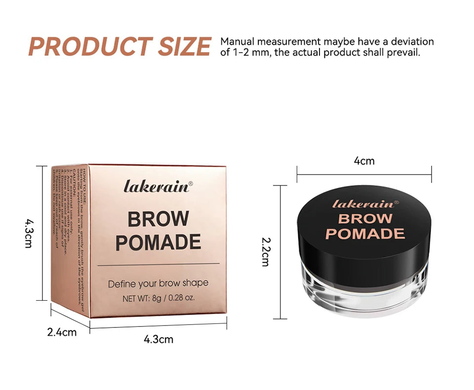 Brow Pomade and Eyebrow Enhancer Gel for Long Lasting Natural Looking Makeup