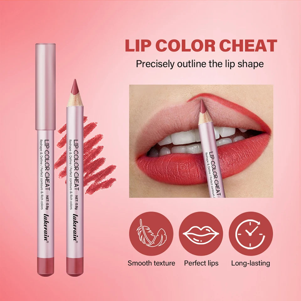 Matte Lip Liner and Waterproof Lip Contour Pencil for Defining Shapes Daily - 10