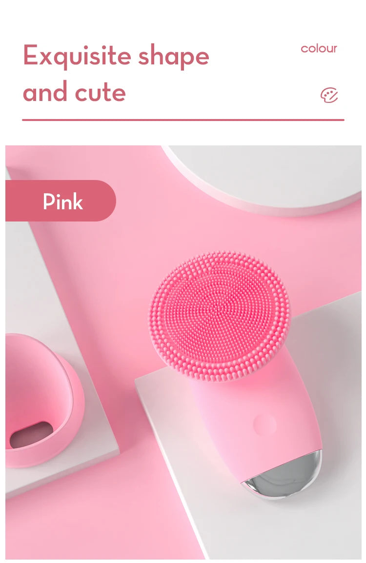 Silicone Face Cleansing Brush and Facial Scrubber for Daily Skin Pore Cleaning - 16