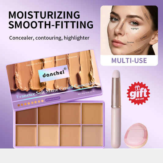 Cream Concealer Palette and Contouring Makeup Set for Flawless Daily Looks