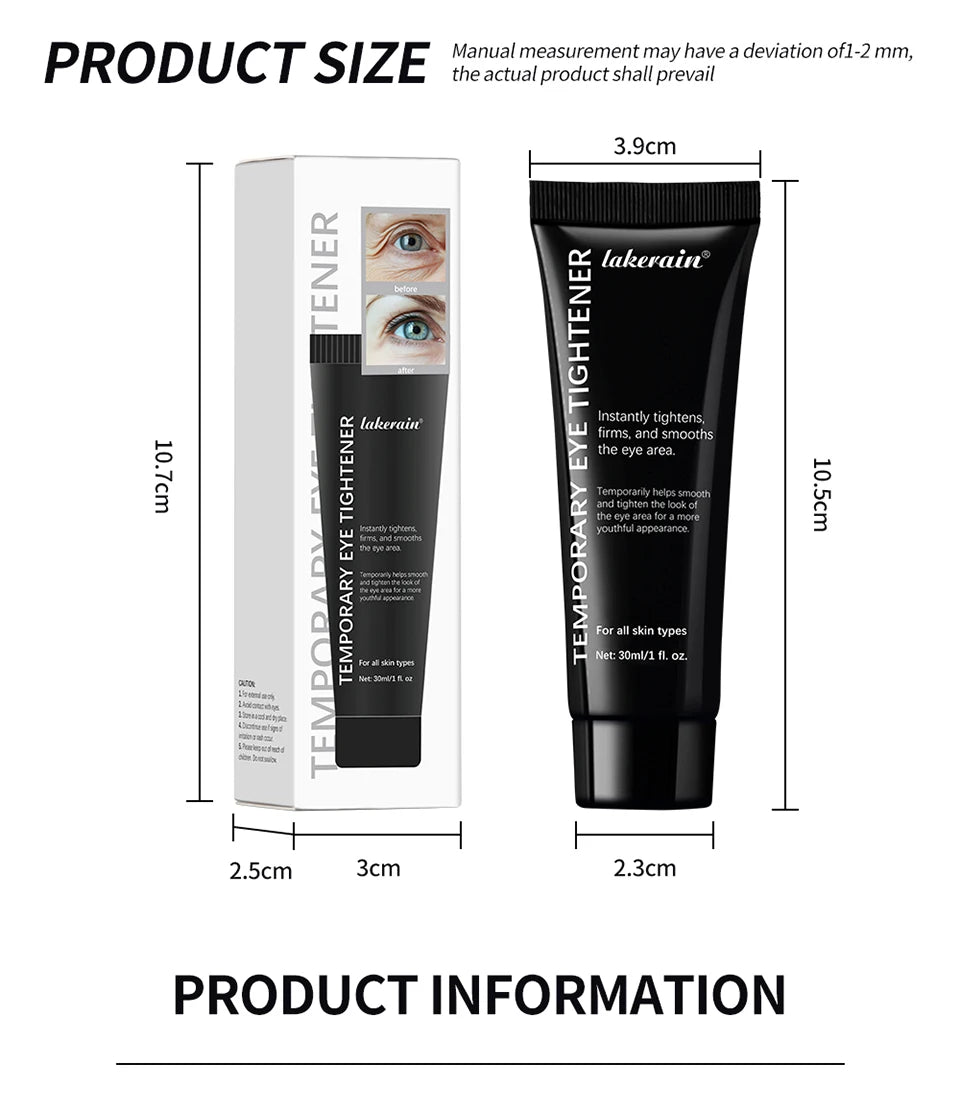 Temporary Eye Tightener and Anti Aging Cream for Smooth Youthful Looking Skin