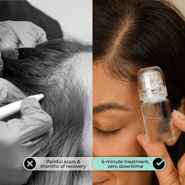 Microneedle Hair Regrowth Kit and Scalp Nourishing Serum for Thinning Hair