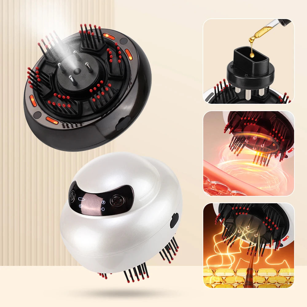 Electric Scalp Massager and Hair Oil Applicator for Daily Refreshing Scalp Care