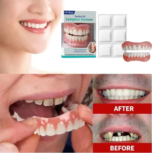 Silicone Full Mouth Dentures and Realistic Fake Teeth for Daily Smile Comfort