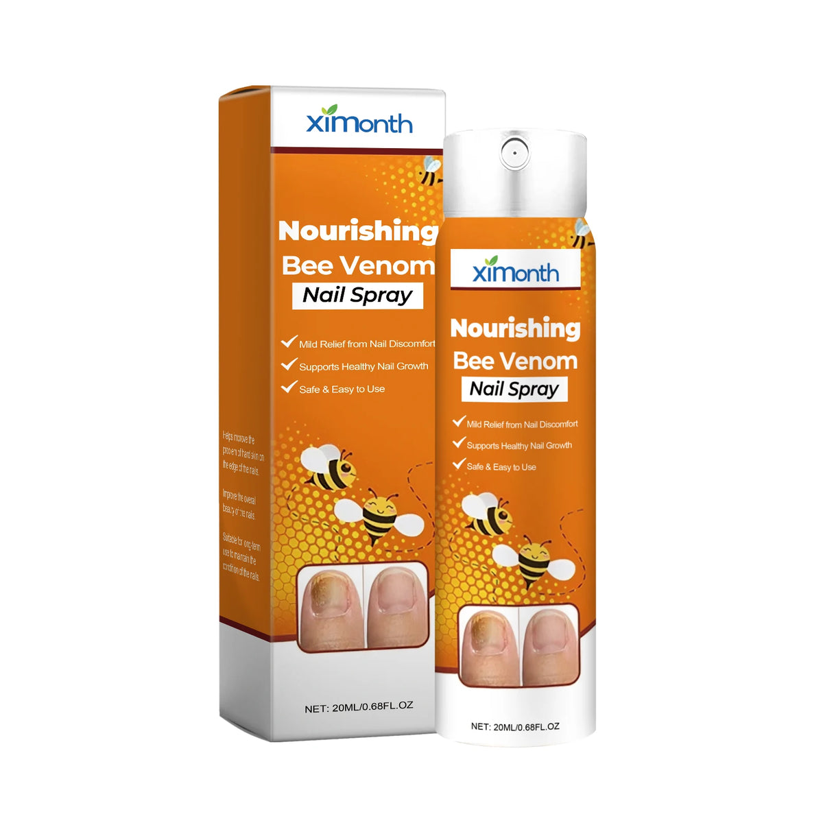 Bee Venom Nail Spray and Fungus Treatment for Restoring Damaged and Brittle Nails