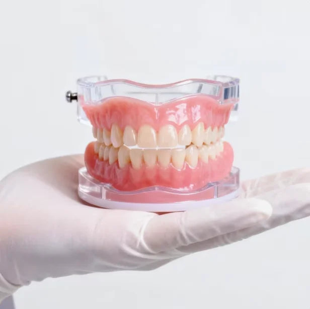 Natural Silicone Dentures and Fake Teeth Set for Instant Smile and Comfort Fit - 1
