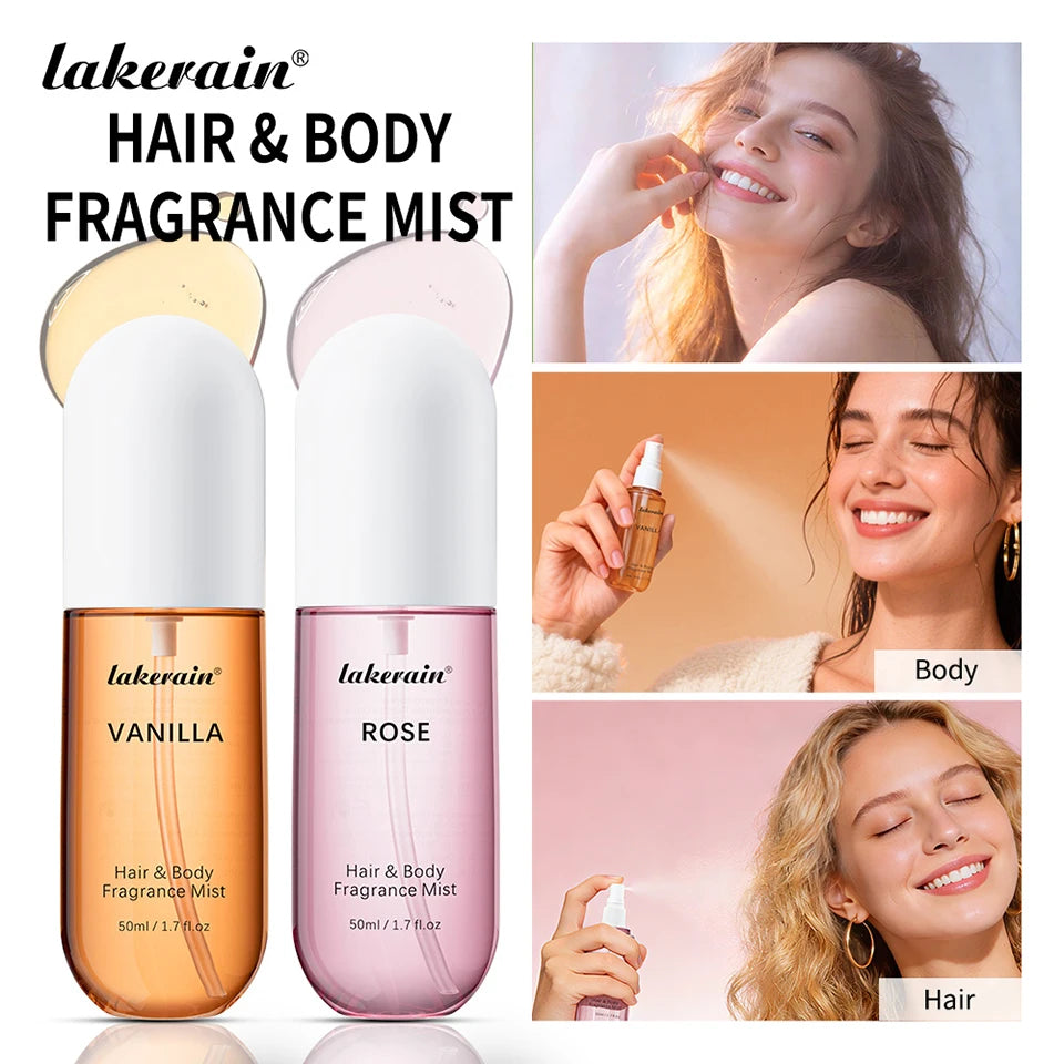 Vanilla and Rose Fragrance Mist and Body Spray for Daily Refreshing Use