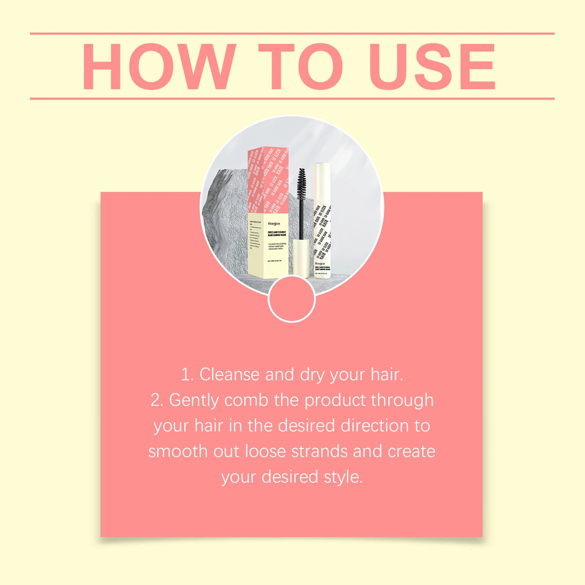 Hair Taming Wand and Flyaway Smoothing Stick for Sleek Hairstyles Daily