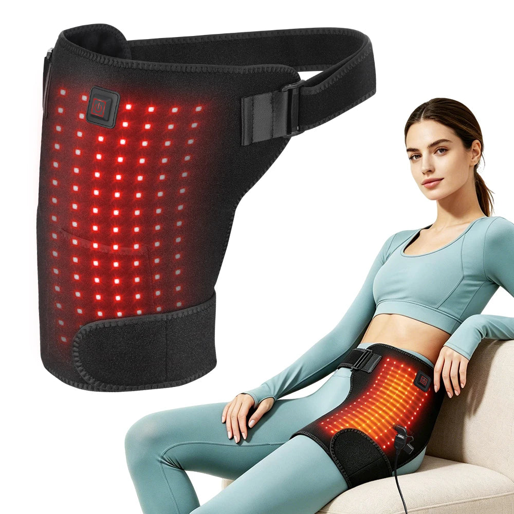 Red Light Hip Support Brace and Heating Pad for Daily Recovery and Comfort - 1