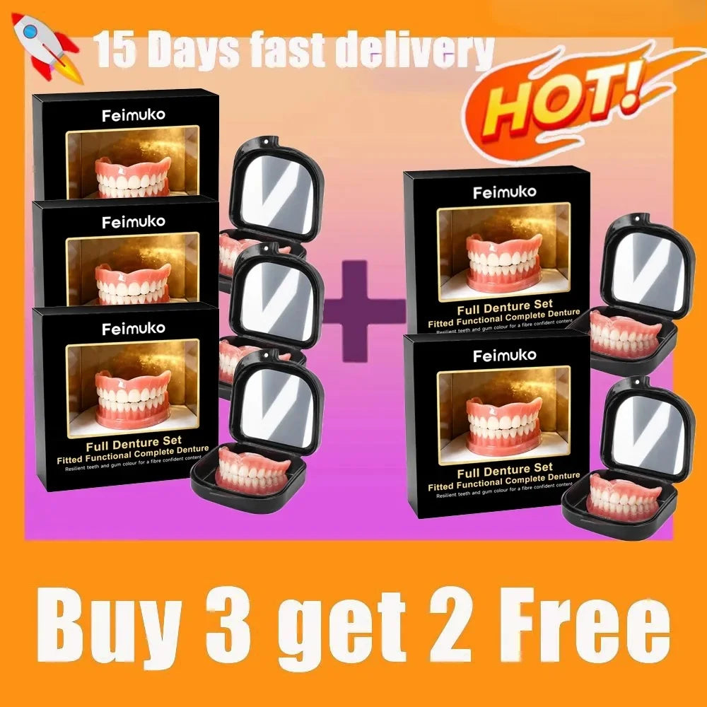 Silicone Snap On Dentures and Instant Smile Veneers for Daily Oral Care Use