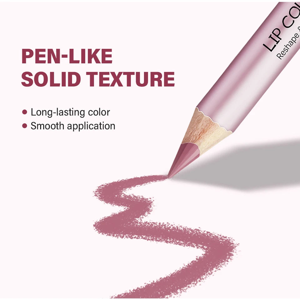 Matte Lip Liner and Waterproof Lip Contour Pencil for Defining Shapes Daily - 14