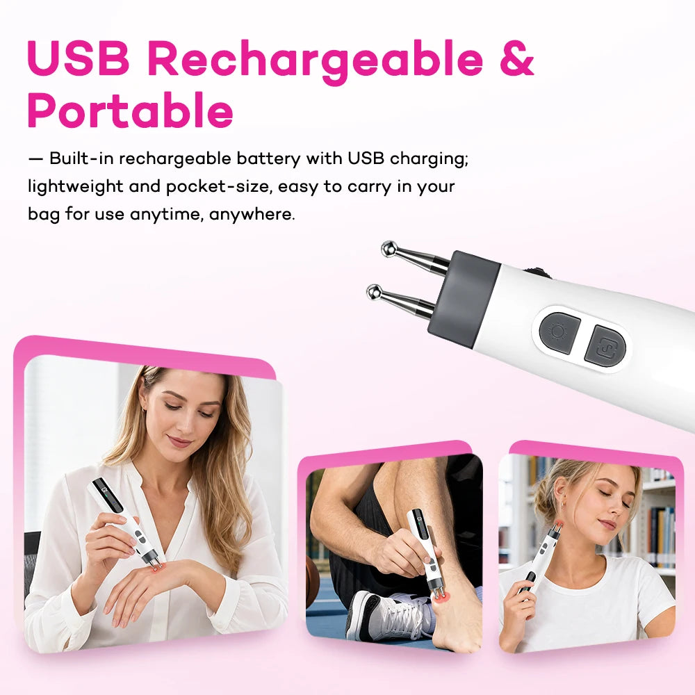 Handheld Massage Pen and Electric Body Massager for Neck and Back Muscle Relief