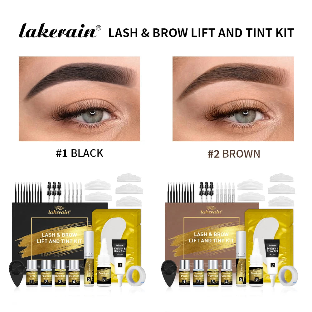 Lash Lift and Brow Tinting Kit and Eyelash Perm Set for Professional Salon Use - 1