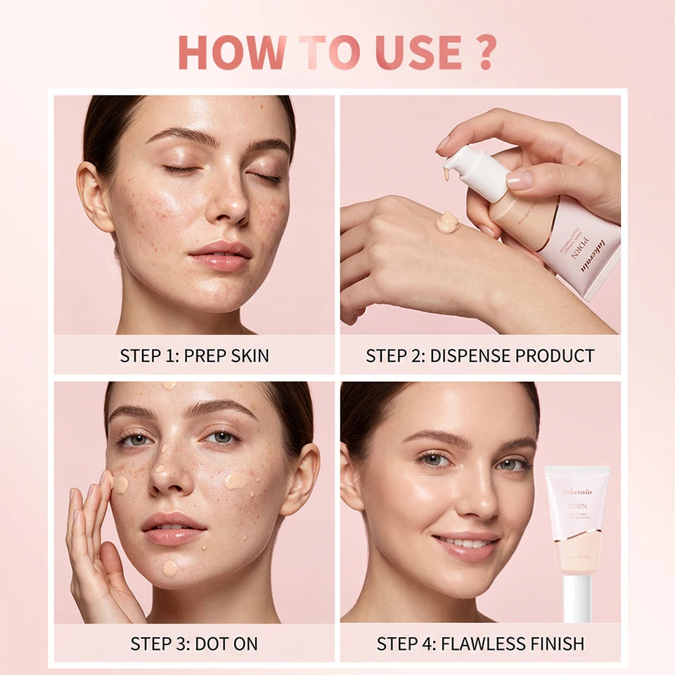 PDRN Collagen Tinted Moisturizer and Radiant Skin Foundation for Daily Glow Makeup - 14