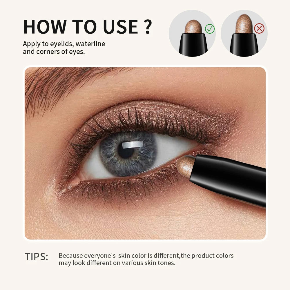 Eyeshadow Stick and Cream Makeup Pencil for Long Lasting Daily Eye Enhancement - 6