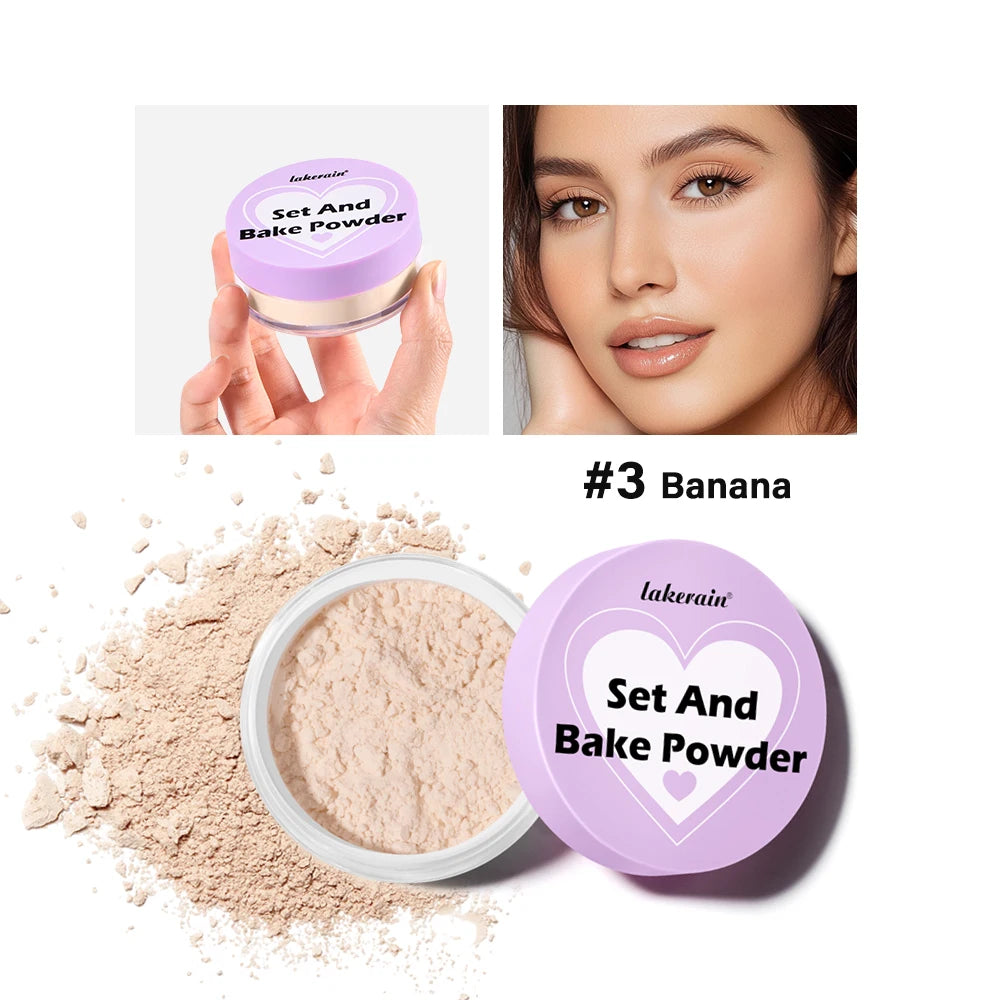 Loose Baking Powder and Translucent Setting Powder for Long Lasting Matte Makeup