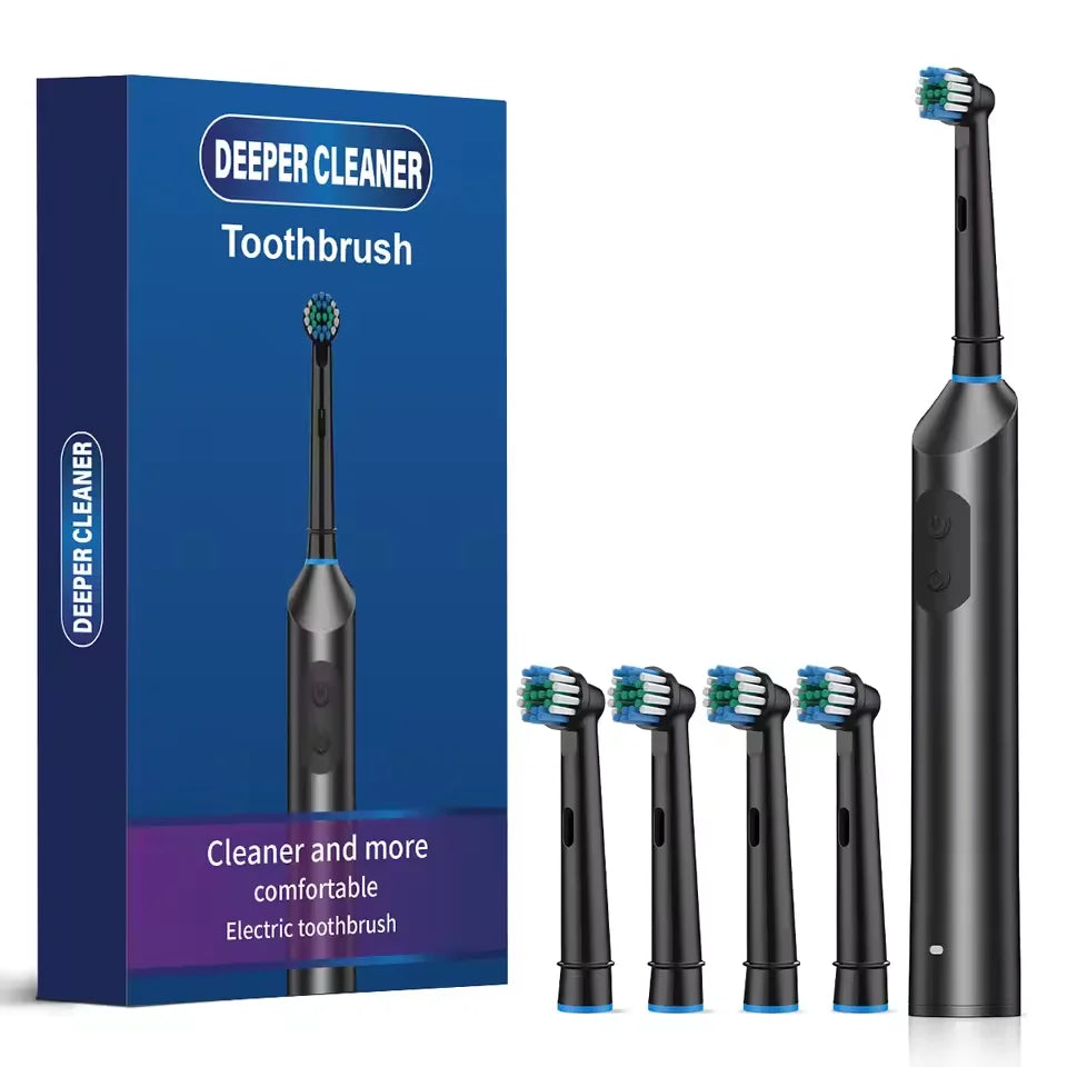 Rotating Electric Toothbrush and Rechargeable Oral Care Device for Adults