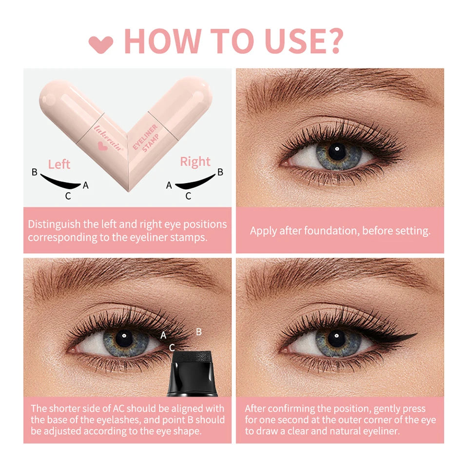Liquid Eyeliner Stamp and Winged Eyeliner Pen for Perfect Quick Eye Makeup Looks
