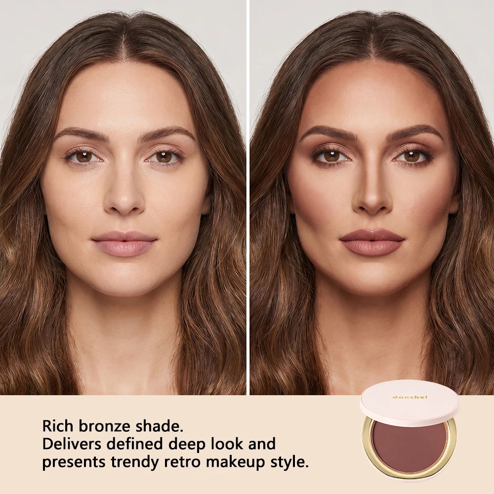 Pressed Bronzer Powder and Face Contour Makeup for a Natural Matte Sun Kissed Look - 10