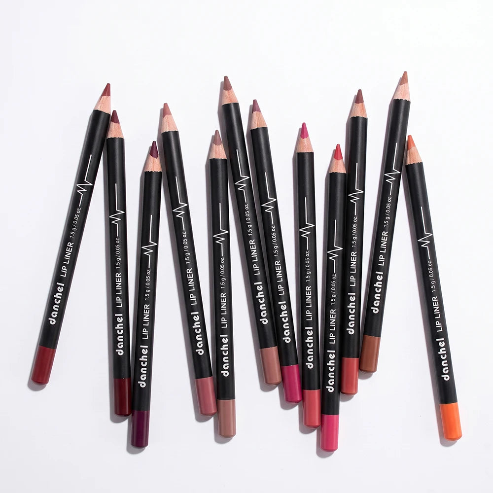 Lip Liner Pencil Set and Matte Contour Makeup for Precise Defined Long Lasting Lips - 18