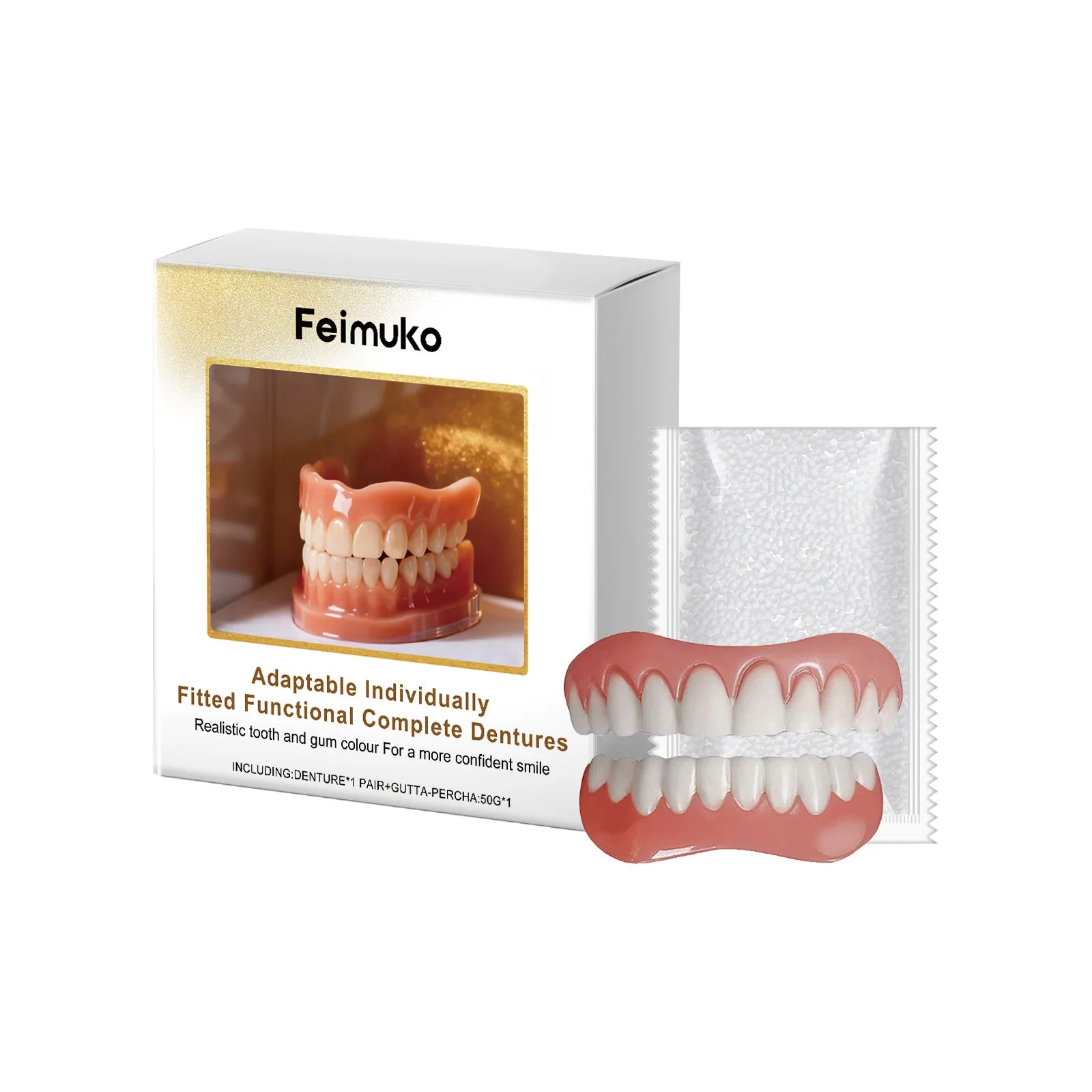 Denture Decoration Set and Fake Teeth Liners for Instant Smile Makeover at Home - 18