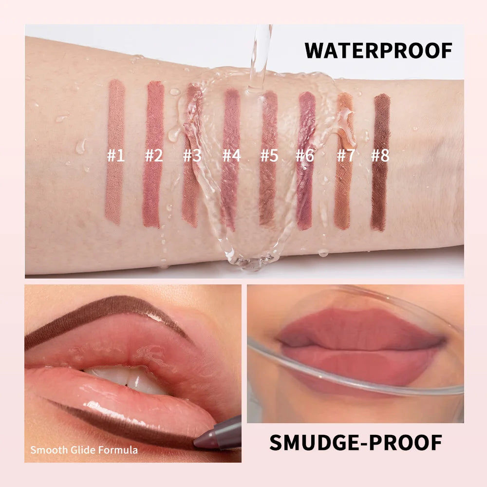Stain Lip Liner and Matte Contour Pen for Defined Lips and Long Lasting Wear