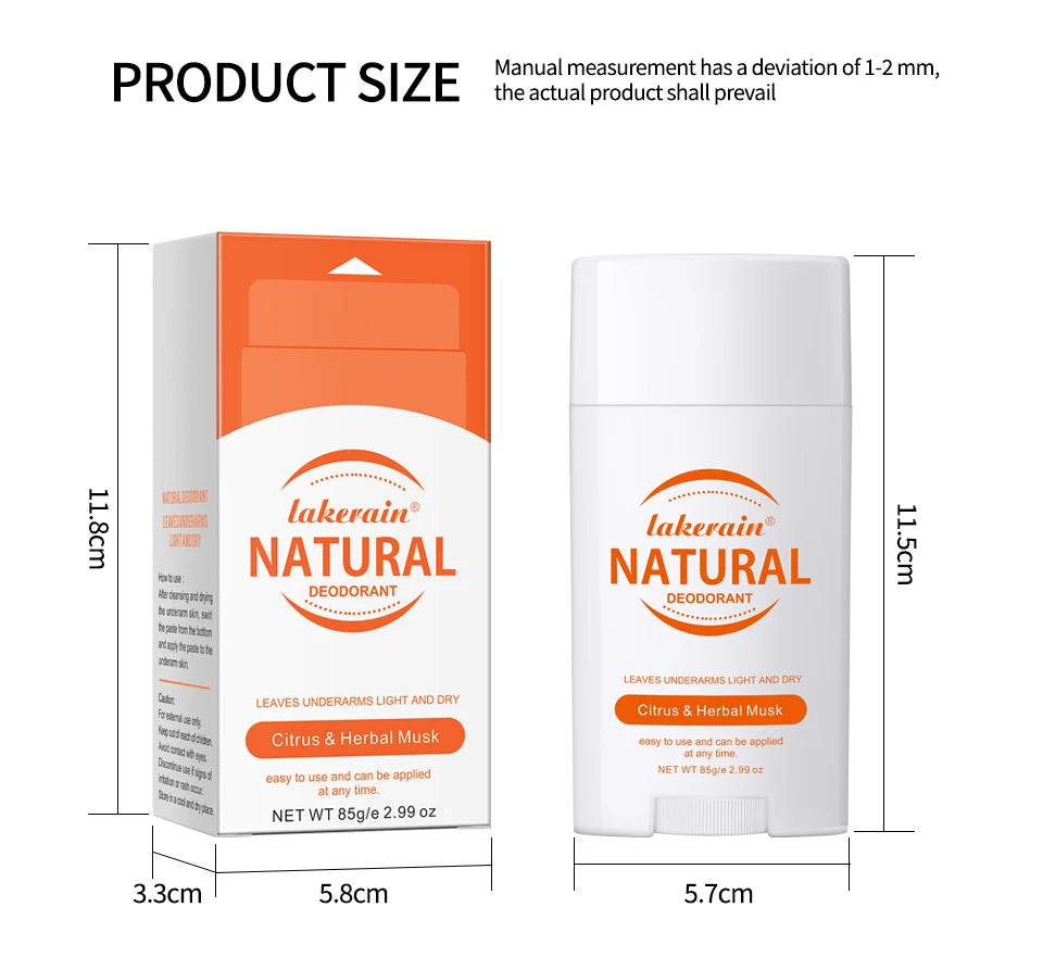 Solid Deodorant Stick and Natural Underarm Balm for Freshness All Day Long