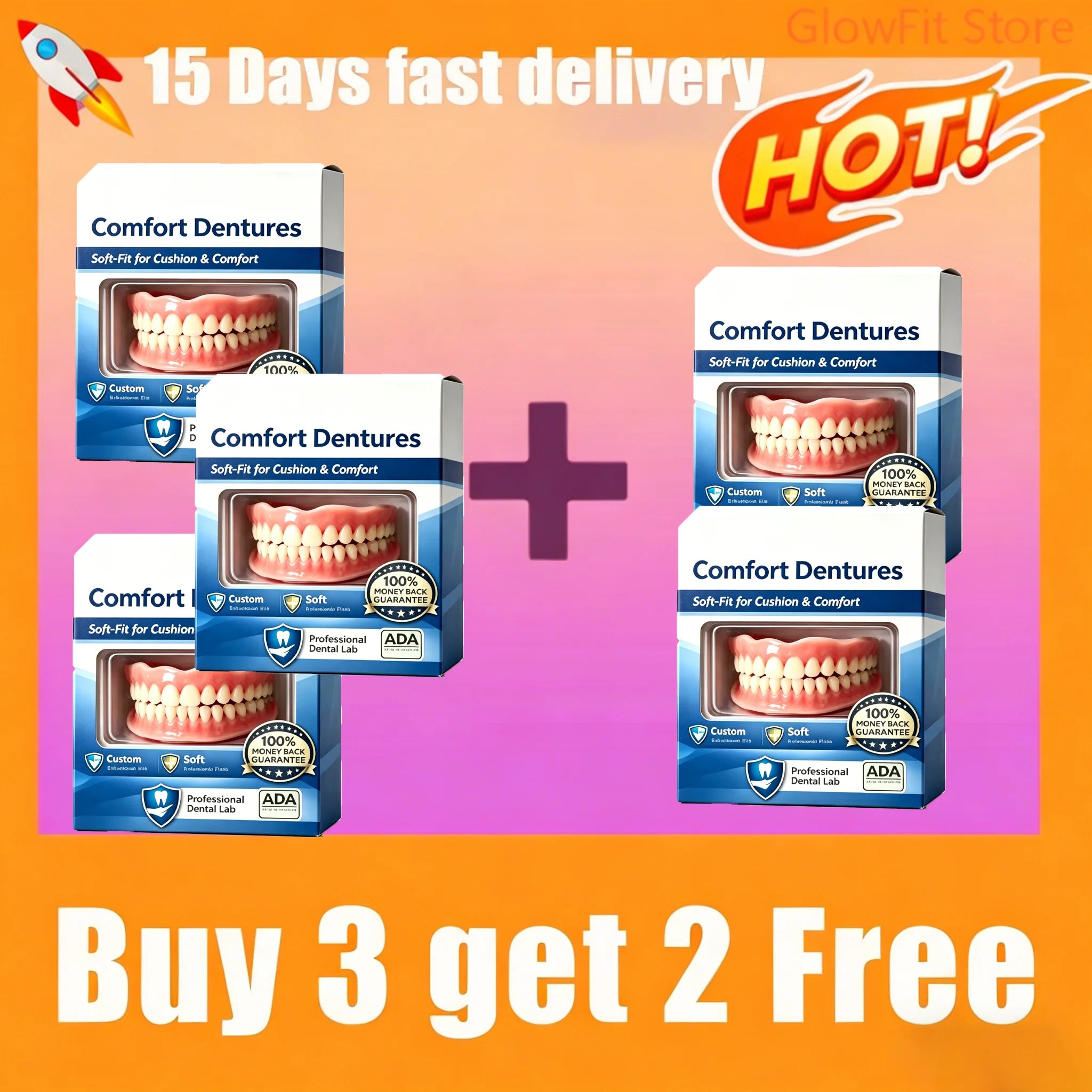 Flexible Silicone Dentures and Fake Teeth Kit for a Natural Smile and Comfort - 7