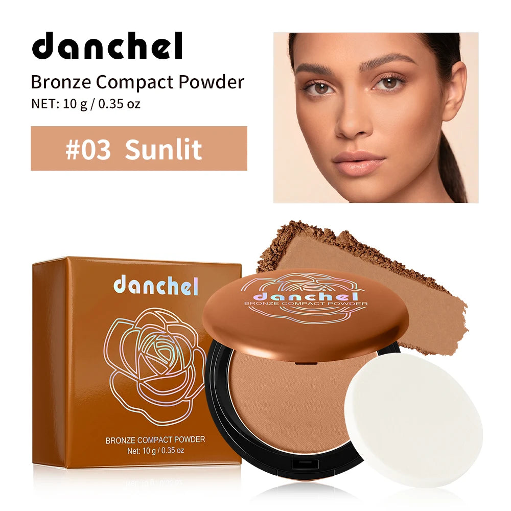 Matte Bronze Powder and Pressed Setting Powder for a Natural Sun Kissed Look