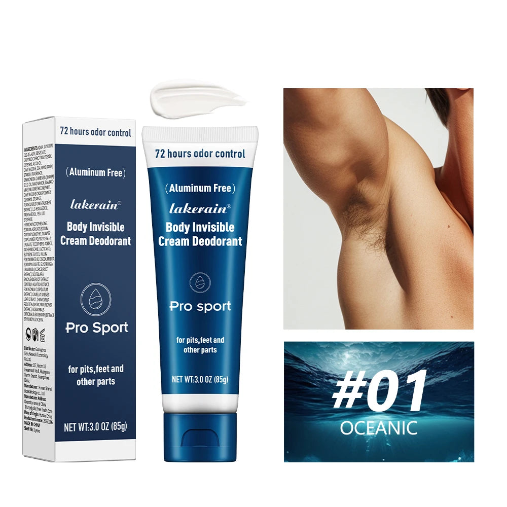 Body Deodorant Cream and Antiperspirant Lotion for Men Daily Freshness