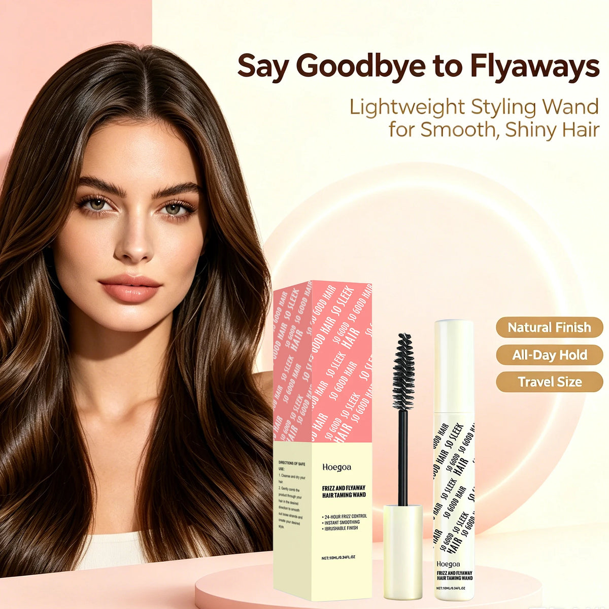 Hair Taming Wand and Flyaway Smoothing Stick for Sleek Hairstyles Daily