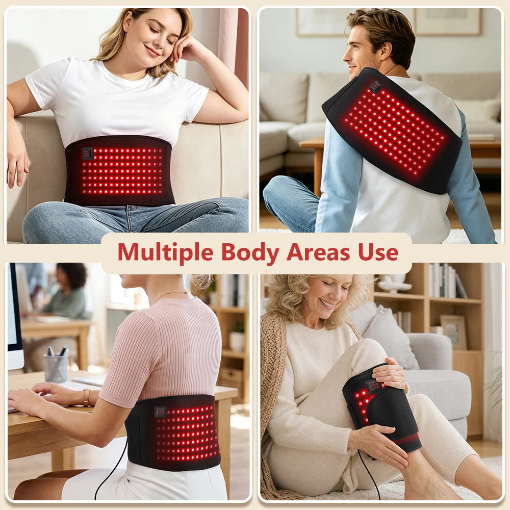 Red Light Waist Belt and Heating Pad for Muscle Relief at Home or the Office - 4