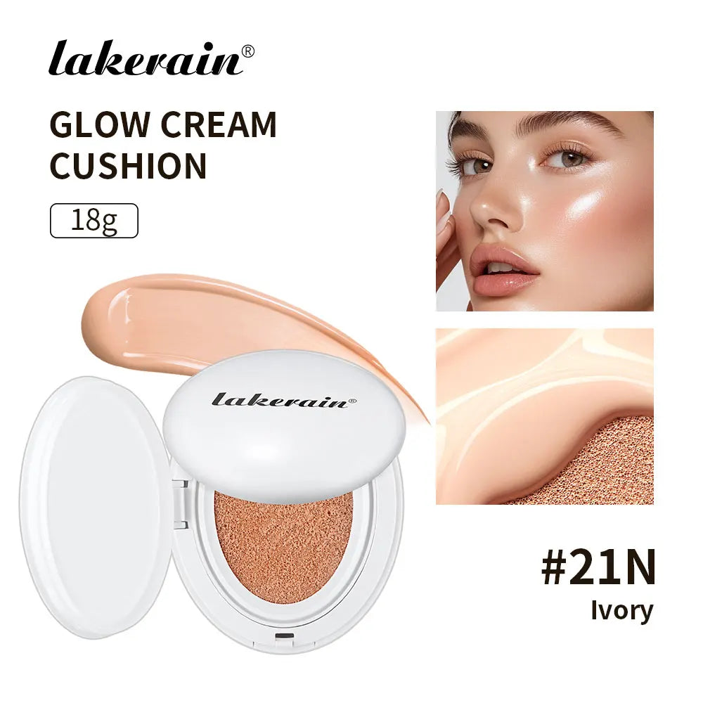 Cream Cushion Foundation and Dewy Glow Makeup for a Natural Hydrated Complexion - 21