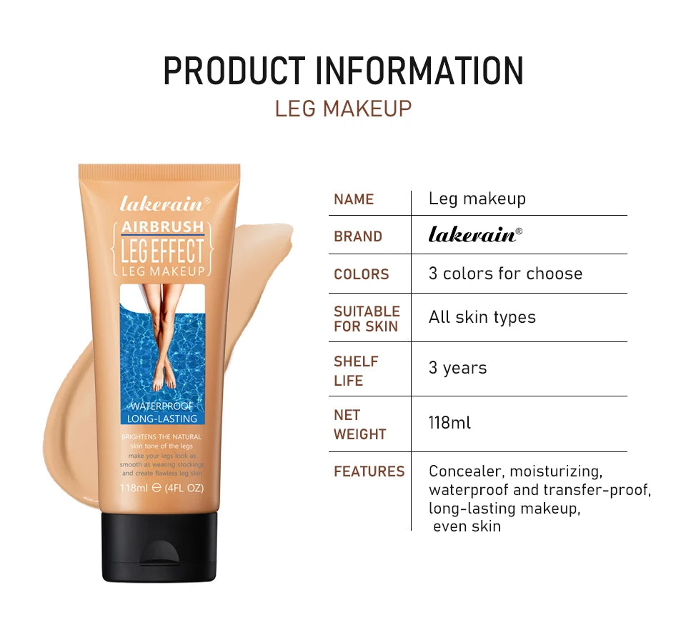 Leg Makeup and Body Concealer for Flawless Even Skin Tone on Legs and Feet