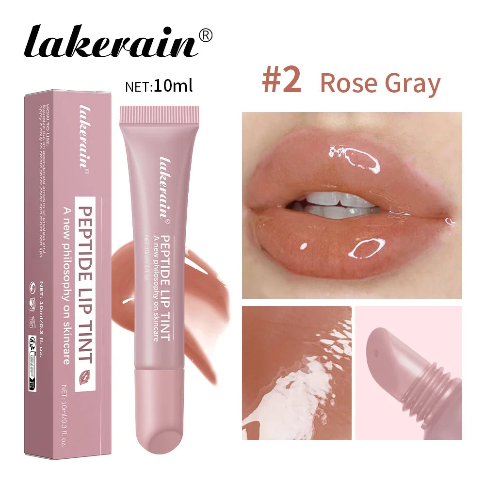 Peptide Lip Tint and Moisturizing Lip Gloss for Daily Hydration and Shine