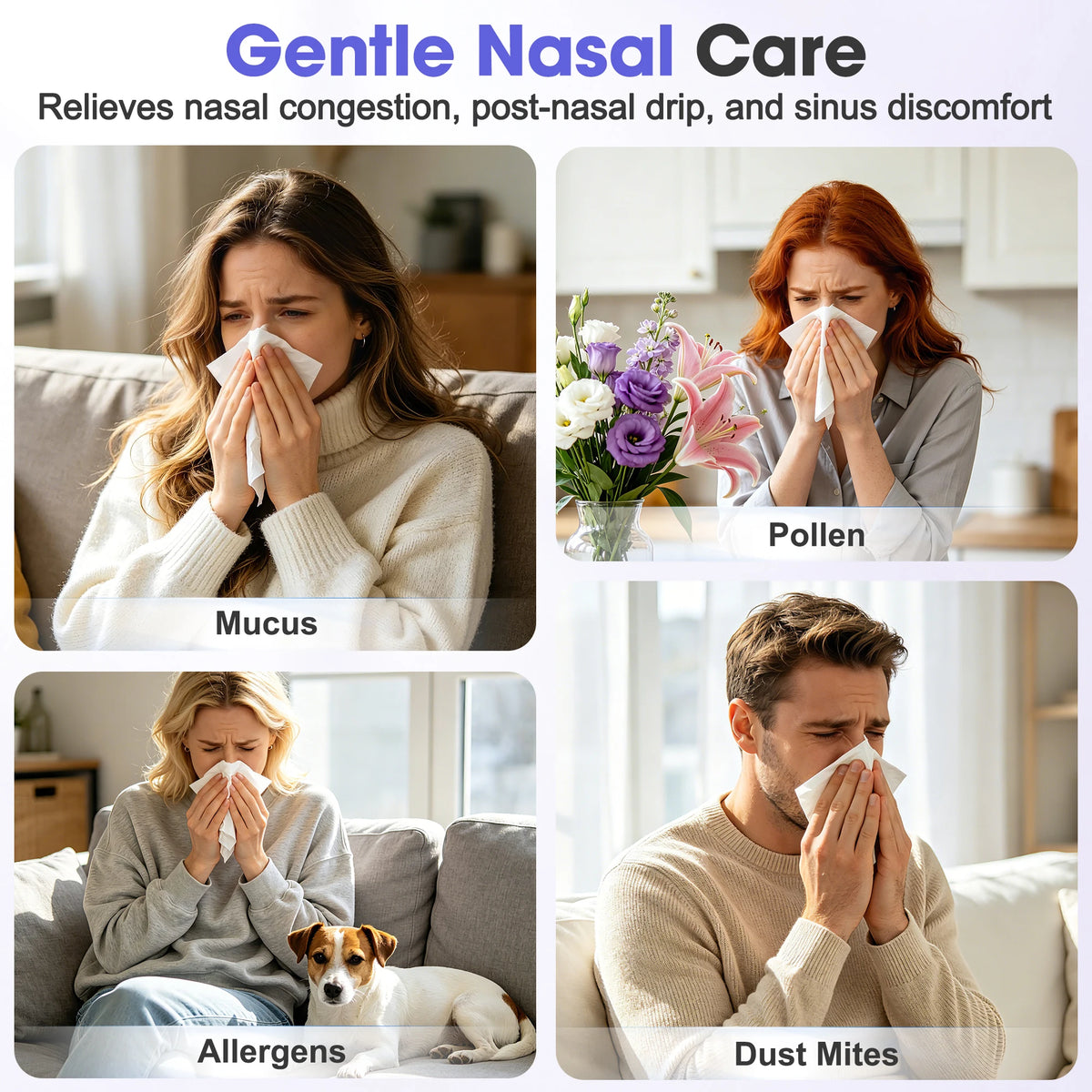 Electric Nasal Irrigator and Nose Cleaner for Daily Sinus Relief at Home