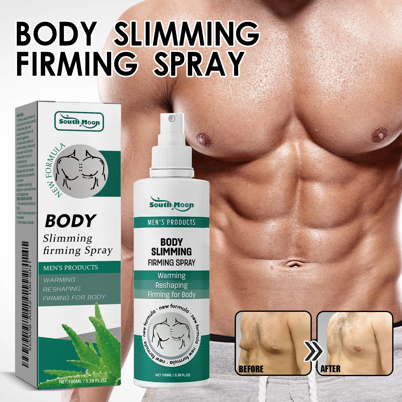 Gynecomastia Removal Spray and Chest Fat Reduction Oil for Men Seeking Muscle Shape - 7