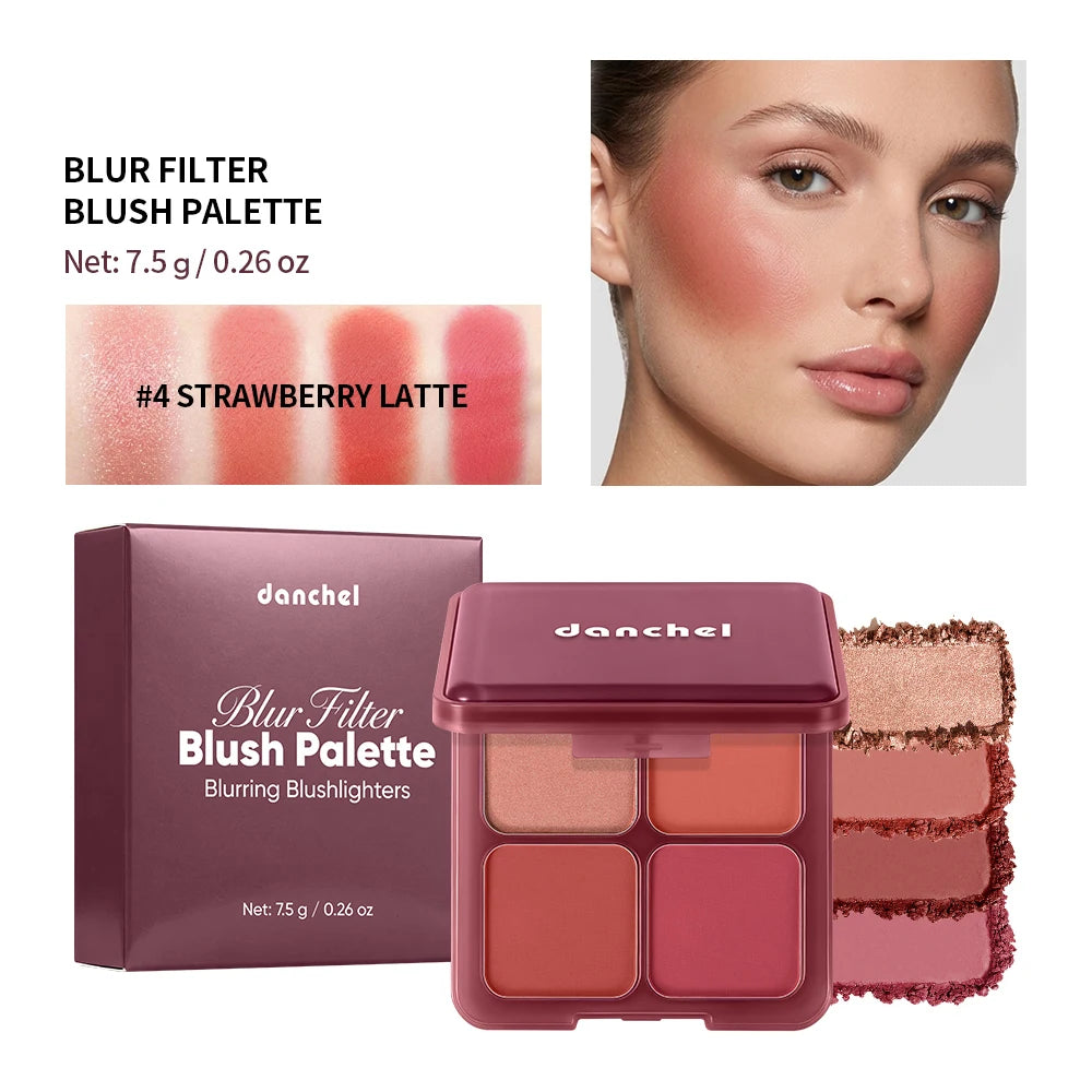 Blush Palette and Face Powder Makeup for Natural Daily Glow and Soft Focus Finish - 20