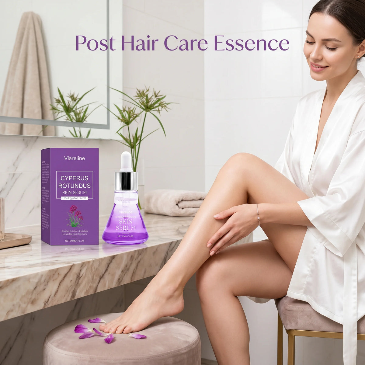 Cyperus Rotundus Skin Serum and Hair Growth Inhibitor for Post Shaving Routine