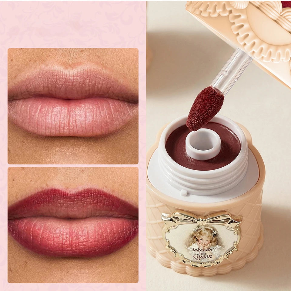 Strawberry Lip Mud and Matte Lip Cream for Long Lasting Velvet Makeup Looks