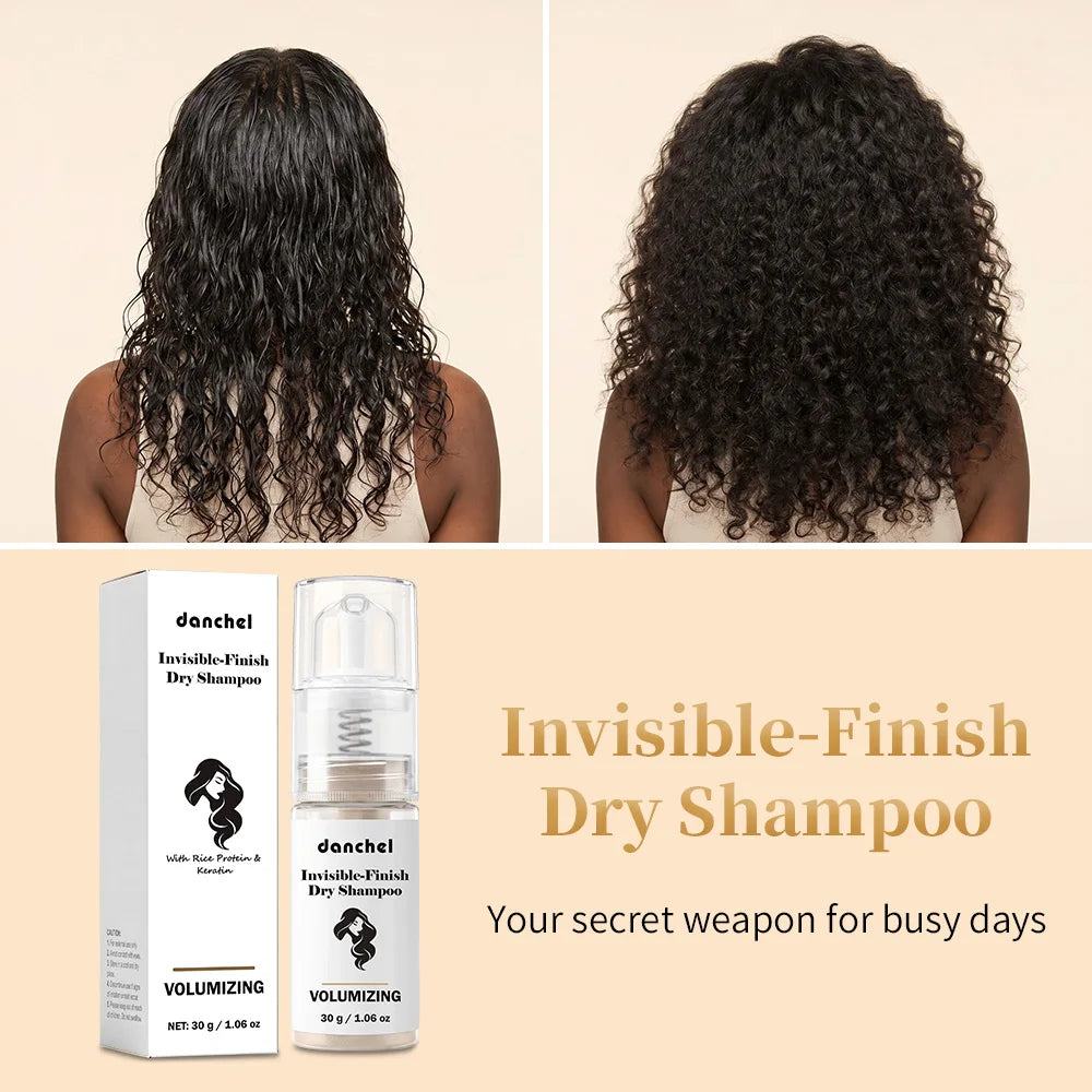 Dry Shampoo Powder and Hair Volumizing Spray for Refreshing Roots on the Go